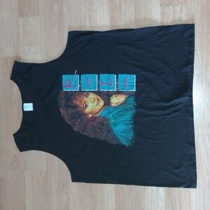 Reba Graphic Black Sleeveless Vest Women's Size XXL